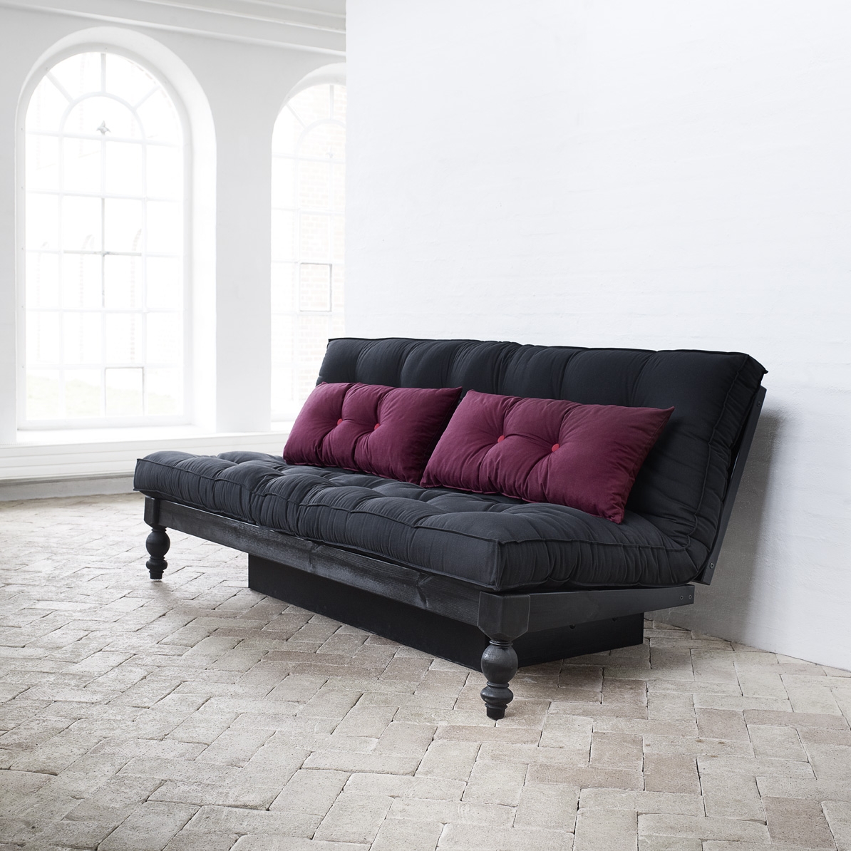 Divano Letto Futon ROCKO SOFA Karup in legno nero